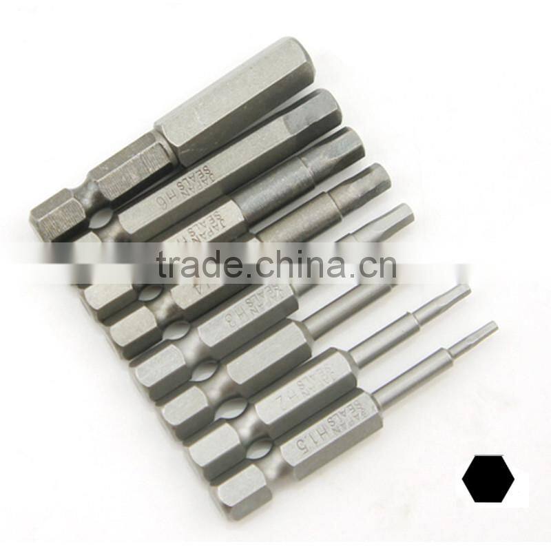 2Pcs 50mm 1/4 Inch Hex Shank Magnetic Hex Head Screwdriver Bits Electric screwdriver set AR-58