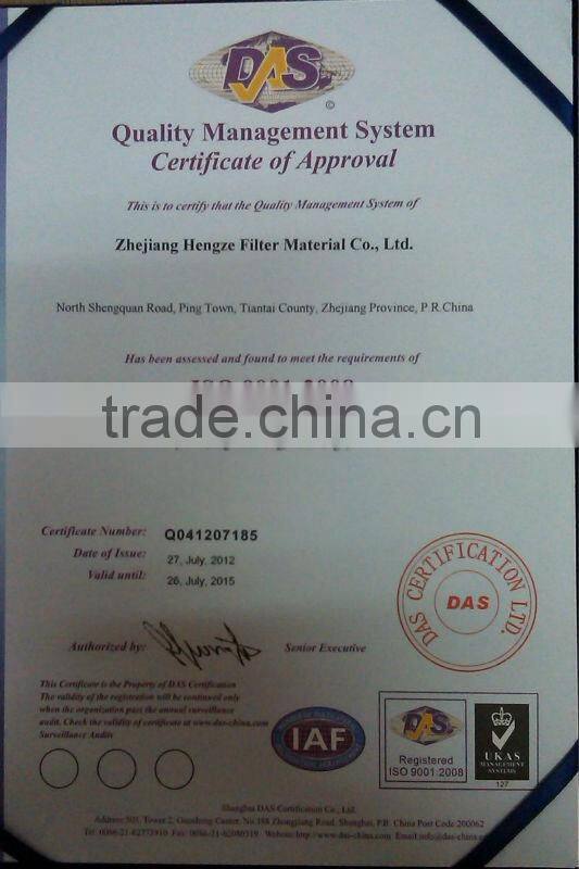 Nonwoven needle punched PPS filter felt