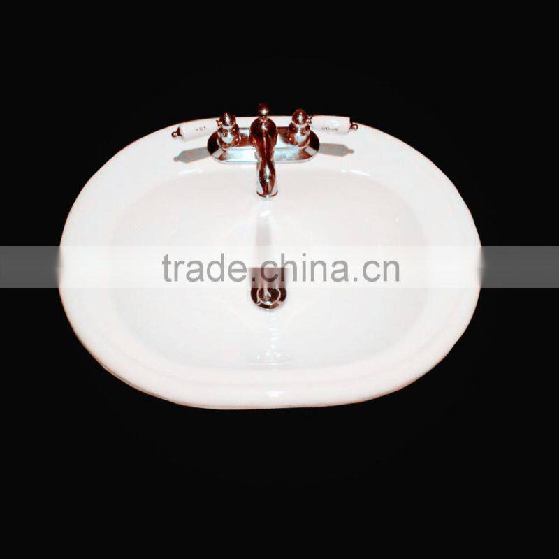 traditional porcelian enamelled cast iron bathroom sink