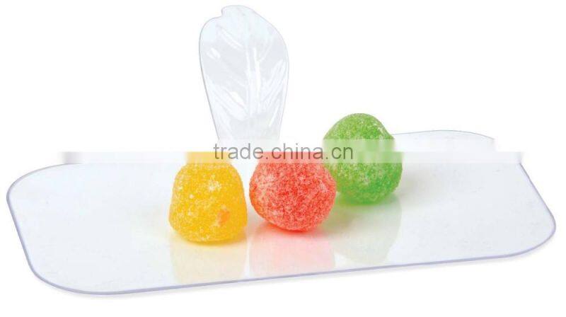 disposable plastic spoon cake dessert candy round dish