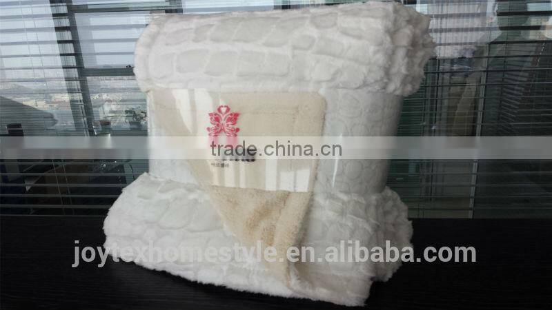 2014 New Arrival Embossed Micromink & Coral Fleece Blanket/Thick Double Layer Fleece Blanket/Warm Blankets For Winter