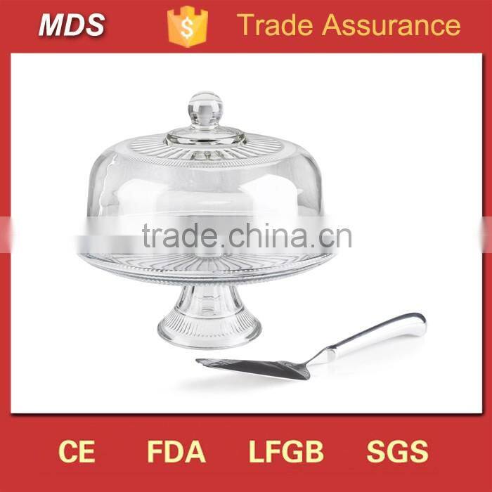Home gifts handmade clear glass dome cake cover