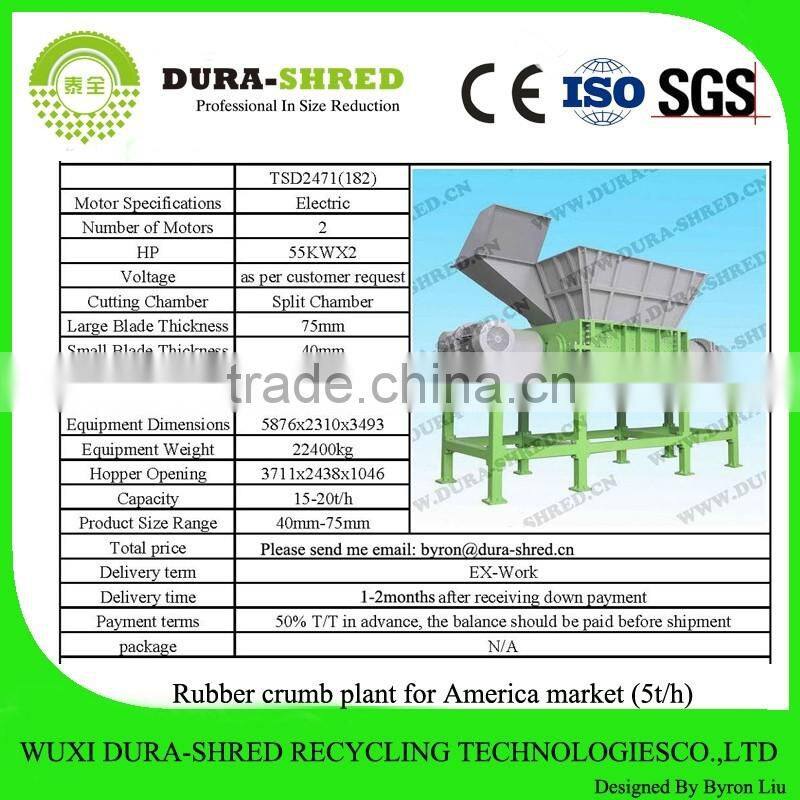 Dura-shred good quality mobile shredding machine