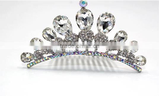 2016 new bride hand comb for girl crystal hair clips