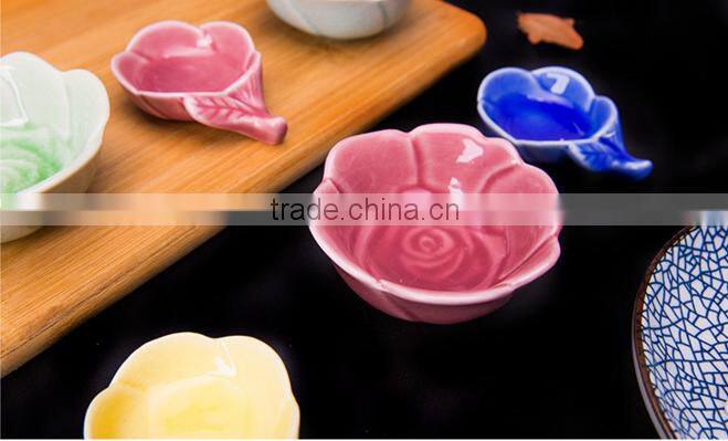 Rose Shape Ceramic Small Dishes HY167402