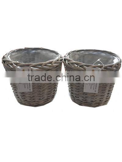 2 pcs cheap round wicker flower pots