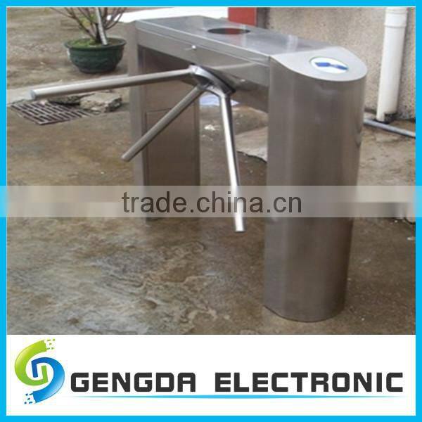 304 stainless steel iron gate designs for supermarket 2mm thick shell RS485 communication tripod barrier
