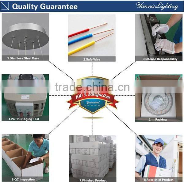 6 arms fabric shade living room pendant lighting indoor pendant lighting with crystal pendant