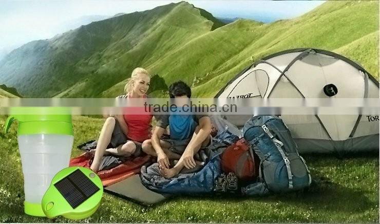 Rechargeable solar led emergency light for camping