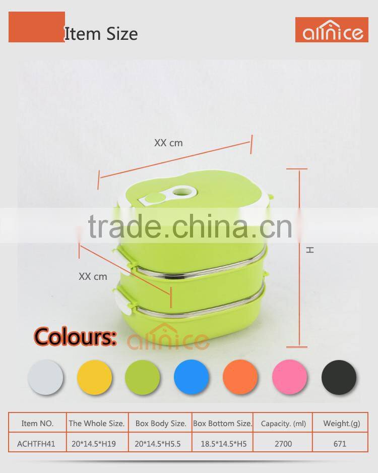 Wholesale bento lunch box witn 1-2-3 layer keep food warmer up to 6 hours