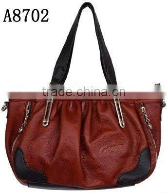 Hot selling! Contrast Red and black large Shopper bag fashion handbags for 2012