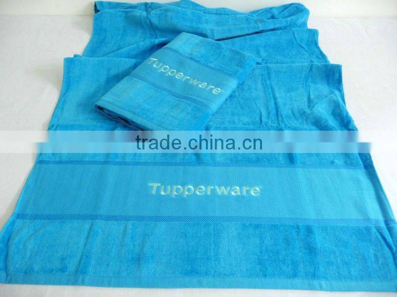 100% cotton high quality yarn dyed jacquard towel