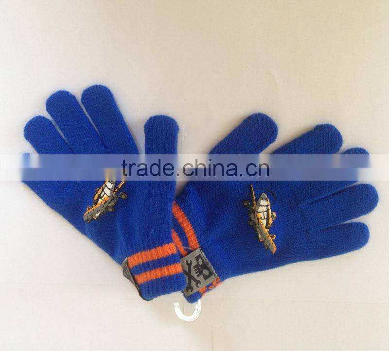 Wholesale acrylic knit custom magic winter glove