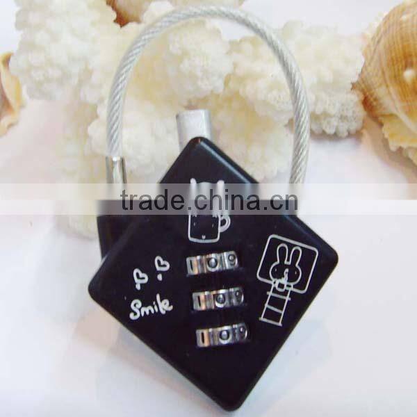 retractable combination digital code security cable and lock