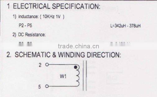 needle insert PCB mounted high frequency transformer