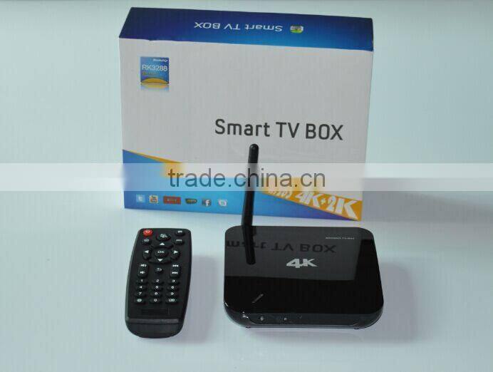 The hot selling Android TV-Box Quad Core. RK3288 . smart TV box and support H. 265 and 4k