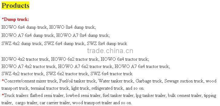 Euro2 Low price 2016 new sinotruk 336hp 371hp howo 6x4 tractor truck for sale