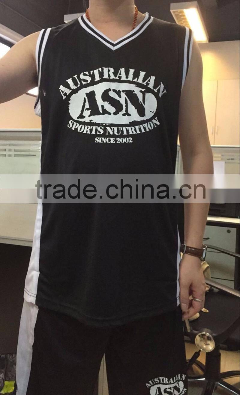 your team logo printing black and white color design basketall clothes breathable sublimation basketball uniform