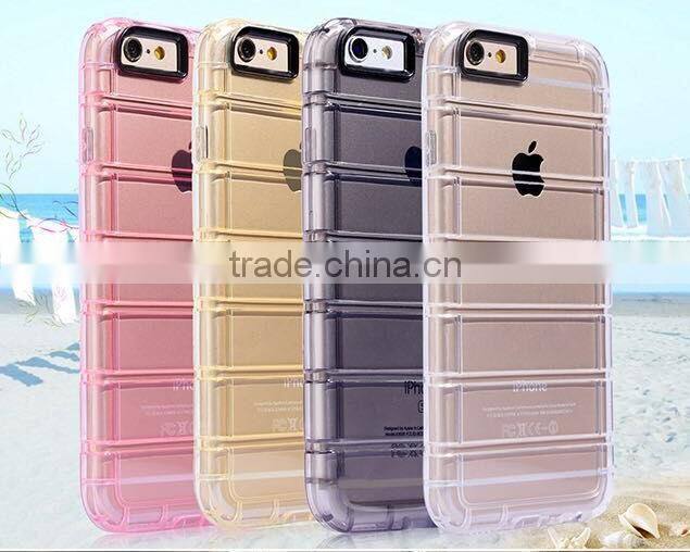 TPU transparent clear shockproof mobile phone case for iphone 6