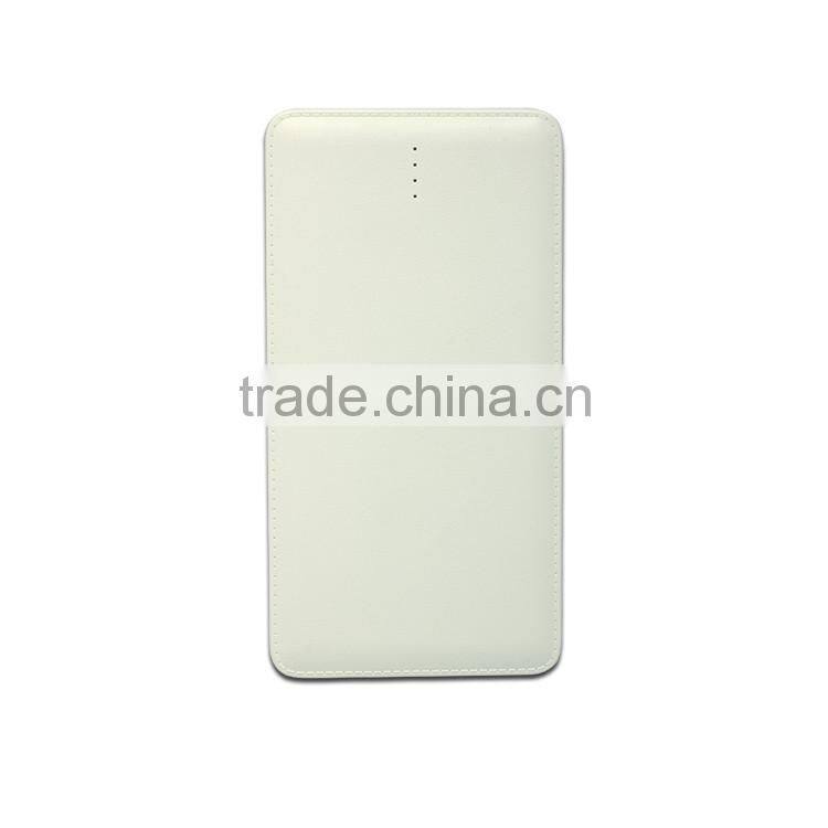 2016 new hot selling design leather 10000mah universal powerbank