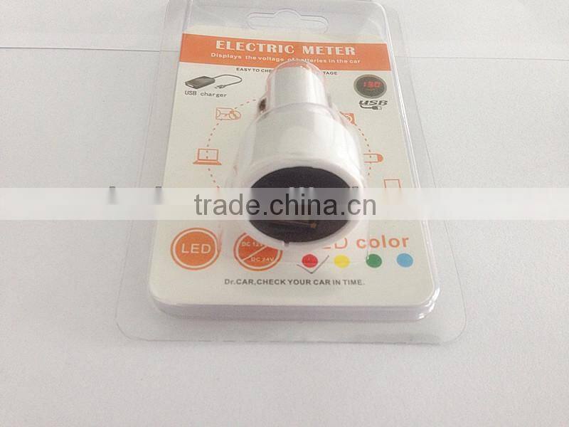 DC 12V car voltage meter usb auto battery tester With LED digital display Electric meter