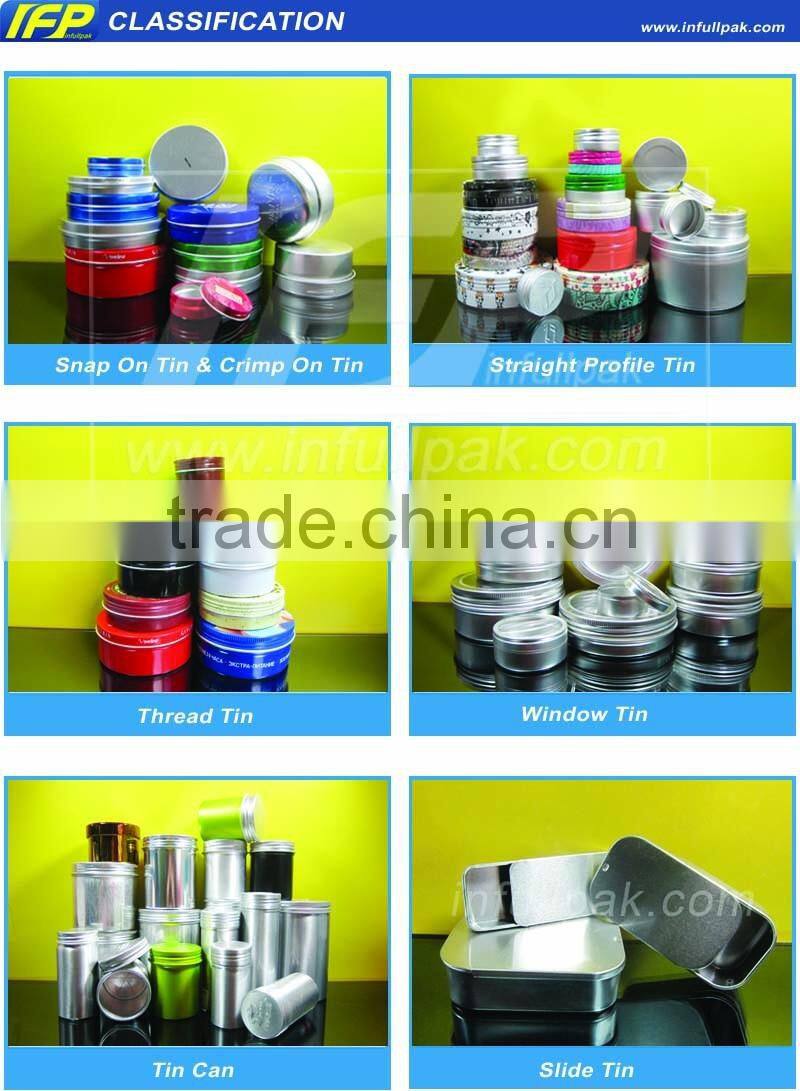 300g/300ml Seamless Aluminum Storage Can with threaded lid