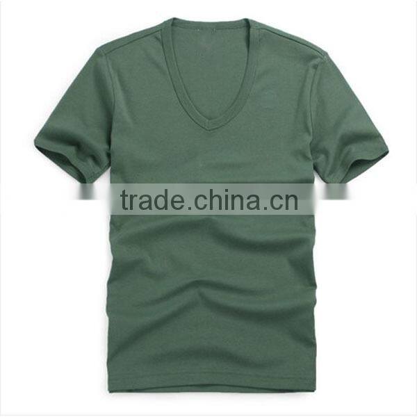 New ! hot sale men deep low cotton v-neck t-shirts (lyt-04000118)