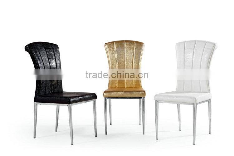 Z517 high end luxury stainless steel leather dining chair high end chair