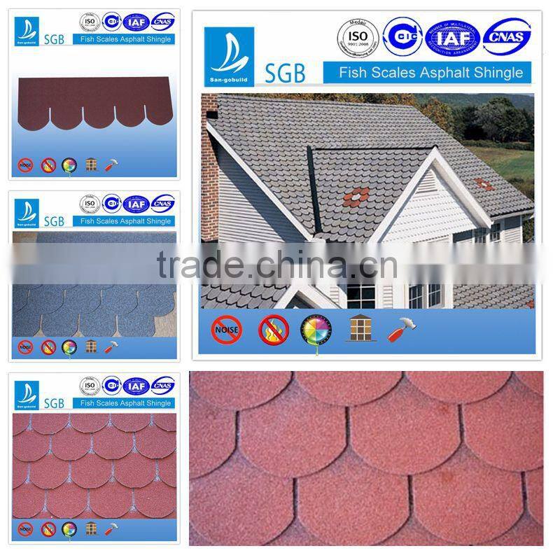 SGB fish scale asphalt shingle for roof materials
