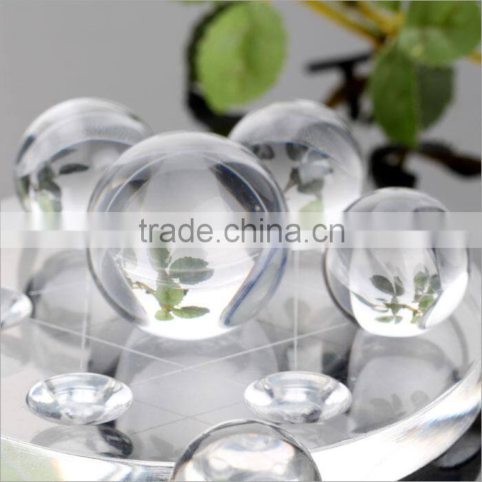 7 Clear Crystal Balls on Star of David Crystal Base, fengshui ball