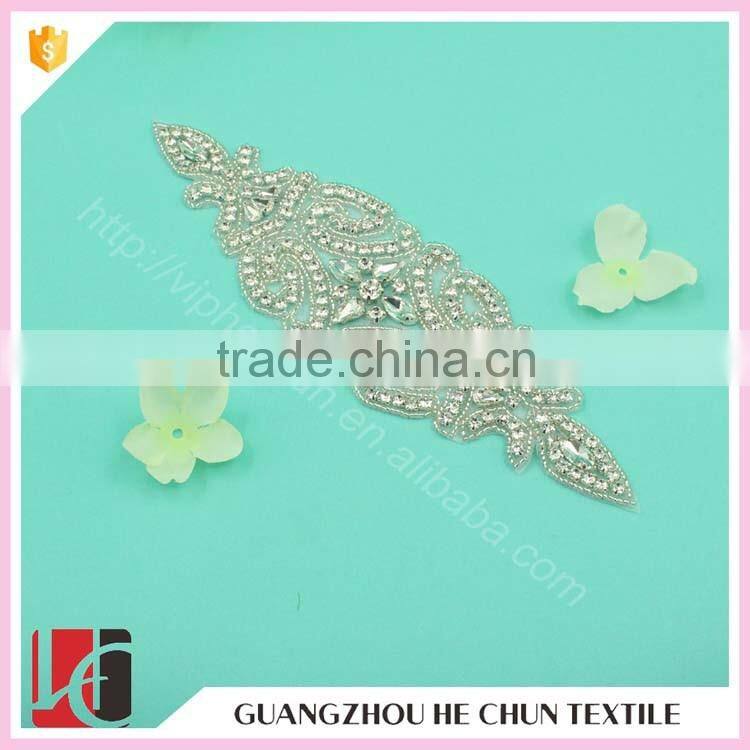 HC-3575 Hechun Sewing Bling Dimand HotFix Bead Applique Work Designs for Dresses