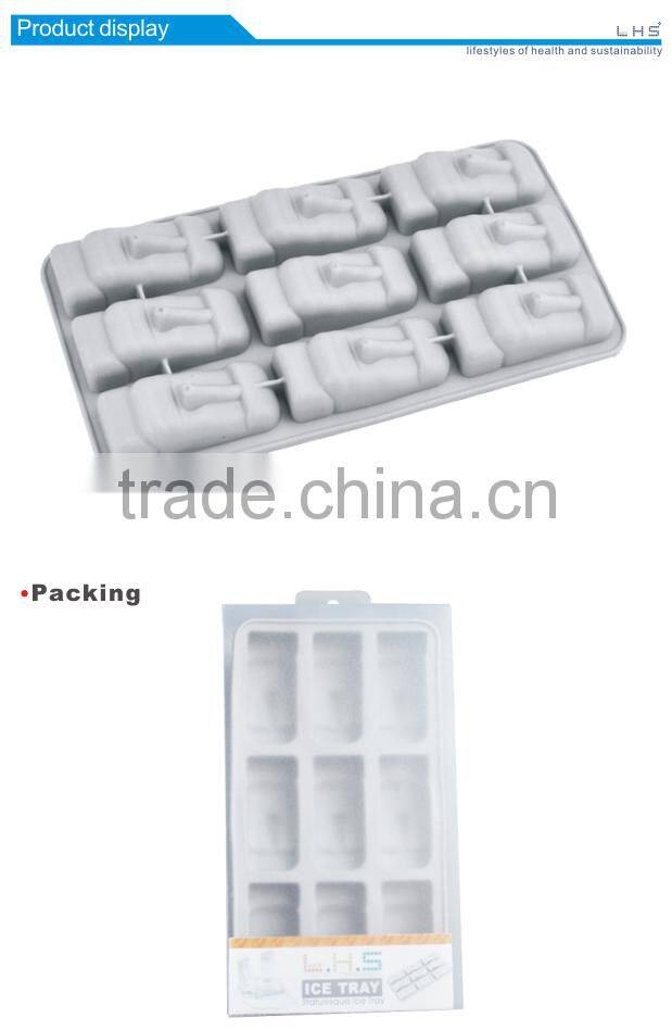 100% Food grade Easter Island statues shape silicon ice tray