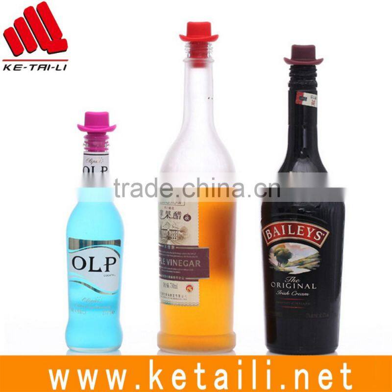 2016 wholesales hot selling fashional high quality cheap christmas silicone wine bottle stopper made in China