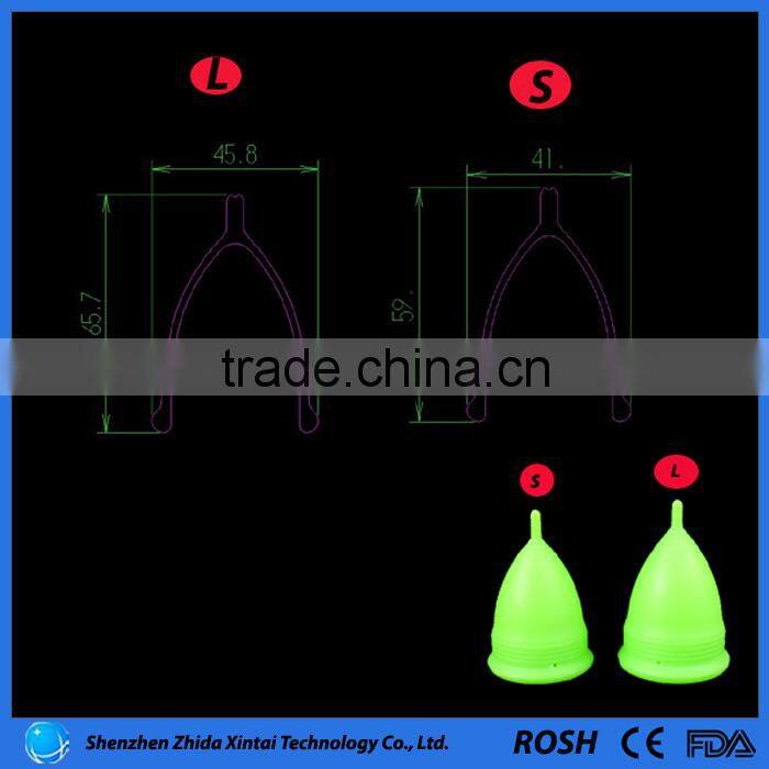 2016 lady used period cup, silicone cup menstrual products