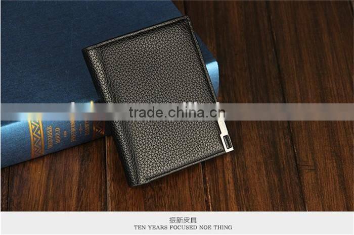 Wholesale short style PU leather coin and cash wallet for men pocket purse