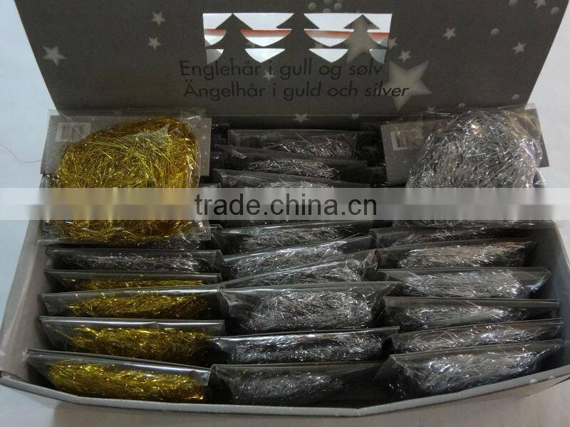 hot selling christmas decorations angel hair/tinsel