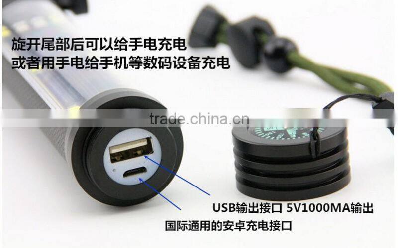 Factory wholesale multifunctional solar led flashlight