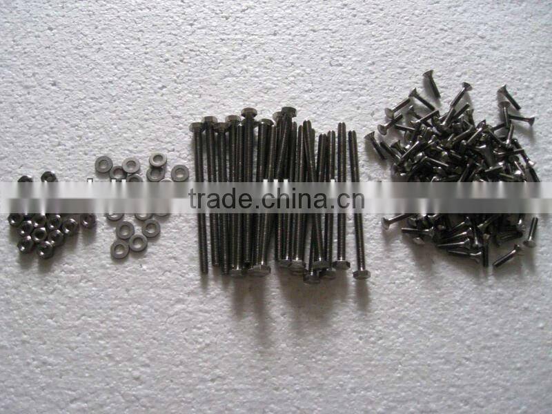 special DIN 933/934 zirconium hexagon flange bolts for Radar