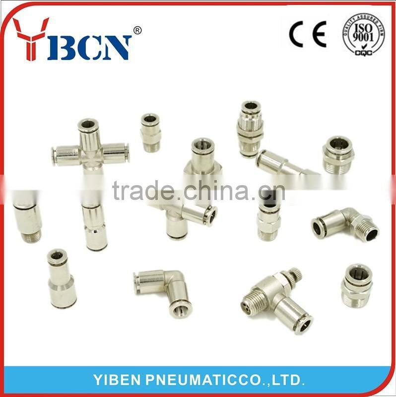 total copper brass fitting YBCN fittings factory price PC Fittings Type pneumatic fitting