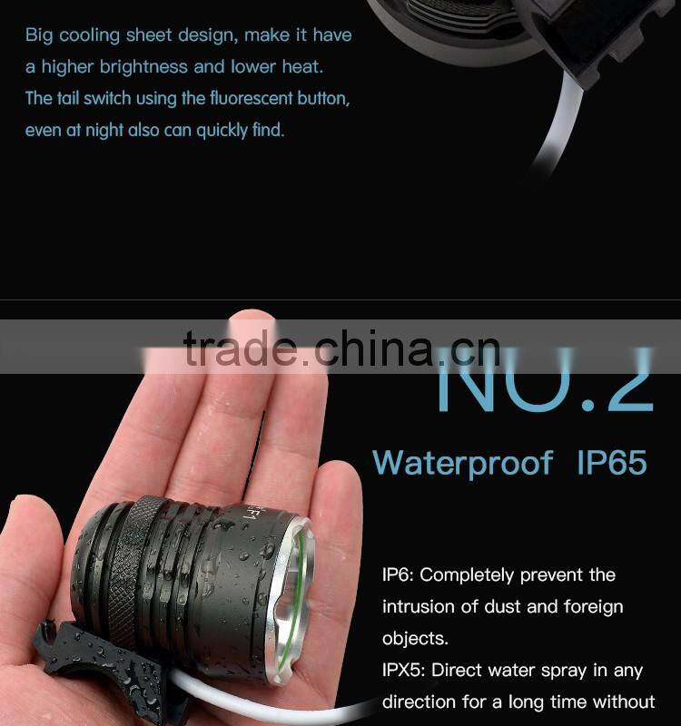 Luckysun powerful XML L2 1000 lumen Bike light headlamp Head front Lights