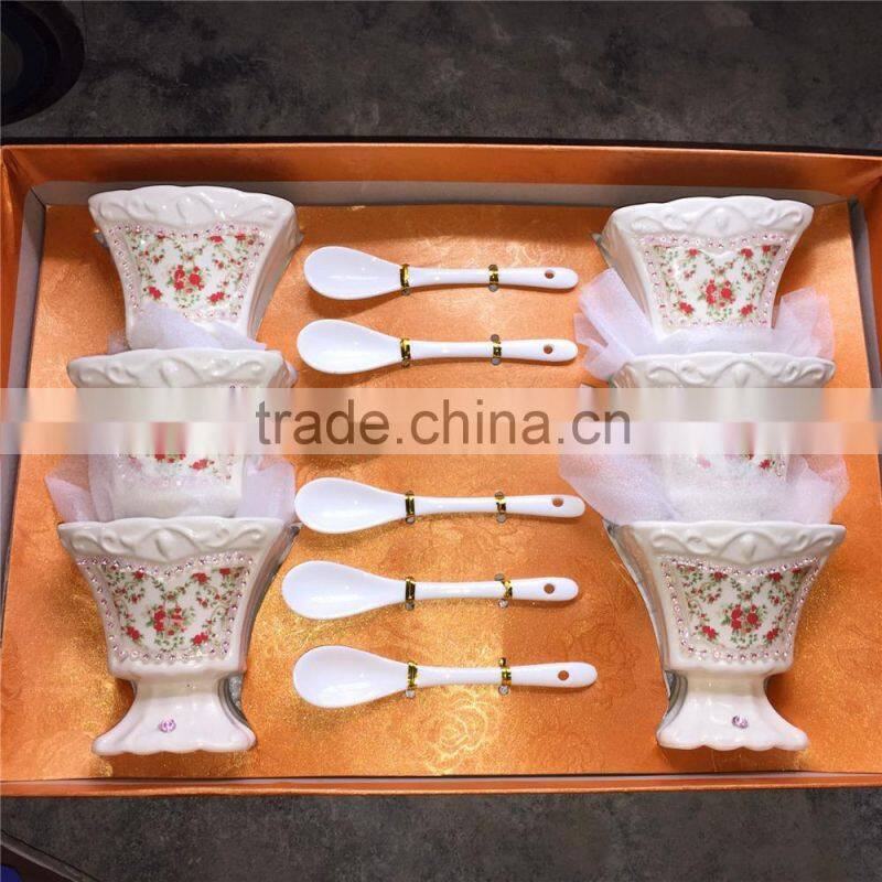 Can be customized 2016 hot promotional ceramic tea cup set