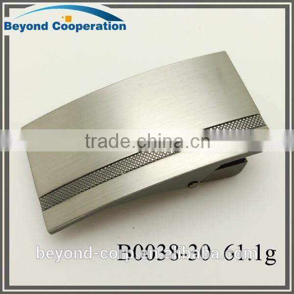 Metal retin effect line press buckle for men