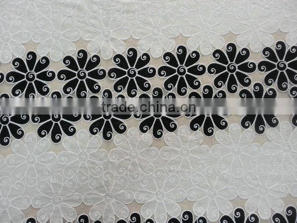 YH005# Lace Fabric for Wedding Dress /Burning Flower Lace Fabric /TC Material Lace Fabric
