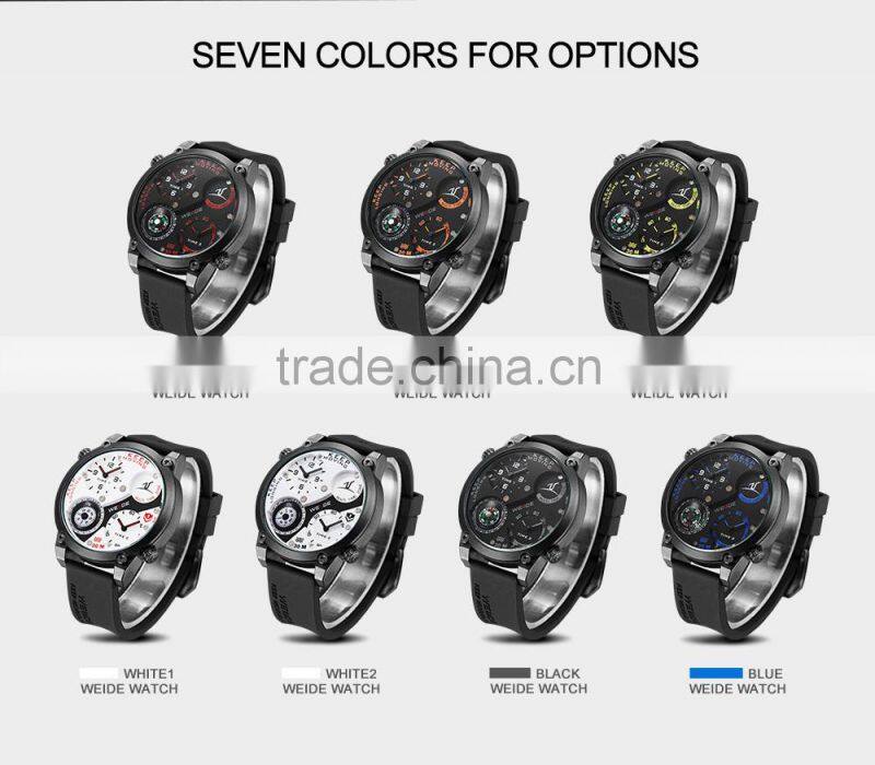 China Alibaba Gold Supplier Best Sellers of 2016 Silicone Sport Quartz Compass Watches With Custmized Logo WEIDE Watches UV1505