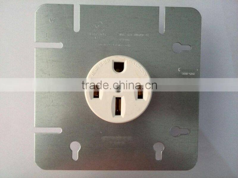50AMP 125/250V 3-Pole 4 Wire Grounding power device range& dryer receptacle