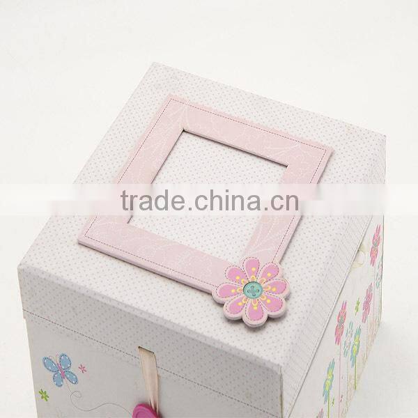 Wholesale Custom Paper Packaging Lovely Ribbon Closure Cosmetic Storage Box