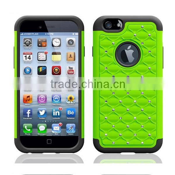 China Full Star Bling Diamond Hybrid Defender case for iPhone 6 plus