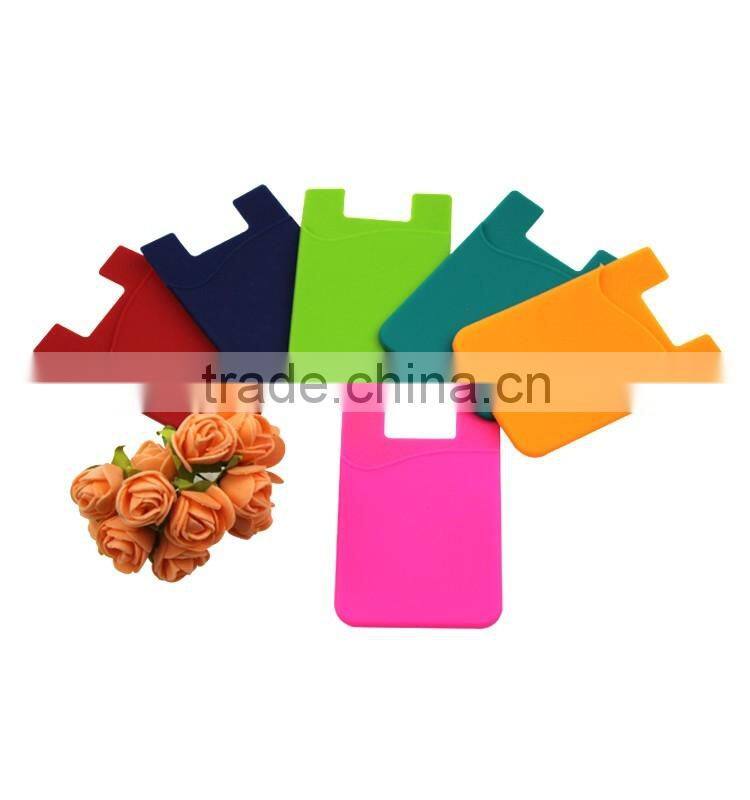 3M Sticker Silicone Smart Wallet,iwallet for Mobile Phone Silicone Card Holder