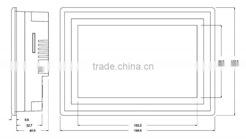 7 inch HMI ARM9 embedded low-power cpu linux system industrial touch screen panel pc