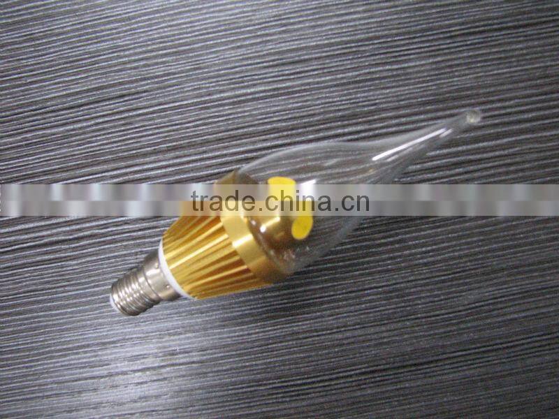 E14/E27 6 SMD 5730 candle bulb silver/golden illumine lighting